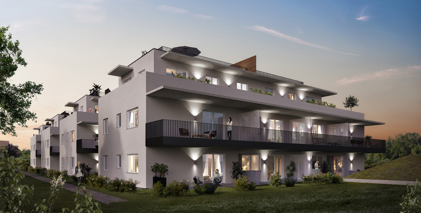 Wohnhaus des neuen Wohnbauprojekts Schmiedweg 1-3 in Leibnitz.